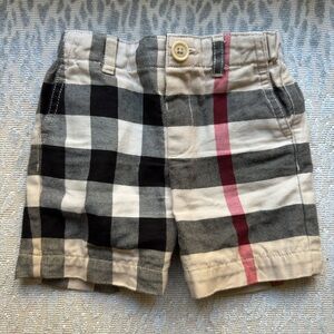 EUC Burberry Kids Plaid Shorts sz 6 months